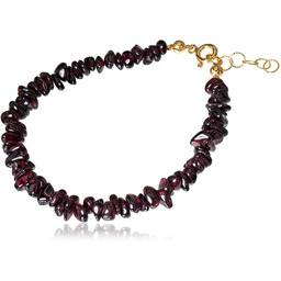 Granaty Piękna Bransoletka Złote Srebro