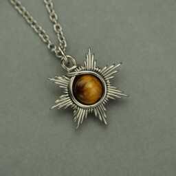 Pakamera Mały wisiorek słoneczko tygrysie oko wire wrapping