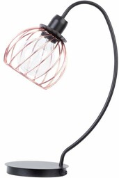 Lampa biurkowa stołowa nocna REGGE LAMPKA czarny/miedziany 50183