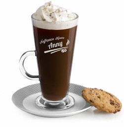 Szklanka do latte z grawerem dla niej