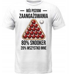 Koszulka Mój Poziom Zaangażowania Snooker Prezent