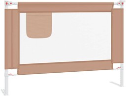 vidaXL Barierka do łóżeczka dziecięcego, taupe, 90x25 cm,