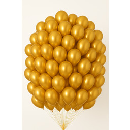 Balony lateksowe lustrzane złote - 30 cm -