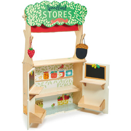Dwustronny drewniany sklepik i teatrzyk, Tender Leaf Toys