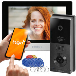 Wideodomofon WiFi 2-żyłowy Full Hd Czytnik Breloków Rfid