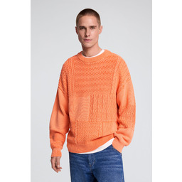 Desigual Gładki sweter dzianinowy