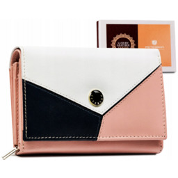 Portfel skórzany Peterson [DH] PTN RD-02-GCL-Y różowy