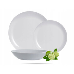 Serwis obiadowy dla 6 osób 18 elementów szary