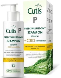 Cutis P Przeciwłupieżowy szampon konopny + CBD kannabidiol,