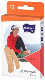 Plastry z opatrunkiem tkaninowe Classic Matopat mix 12
