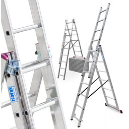 Drabina aluminiowa 3x7 Krause na Schody rob. 5,10m
