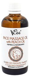 Naturalny wegański olejek brzoskwiniowy do masażu twarzy VCee