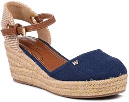 Buty damskie espadryle na koturnie sandały z odkrytą