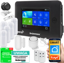 Alarm Bezprzewodowy 5x Czujnik Ruchu Drzwi Okno Gsm