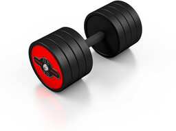 Marbo Sport Hantla stała gumowana czarna 32,5 kg