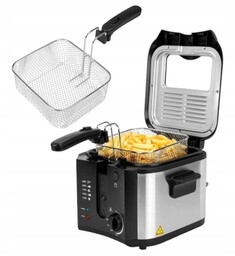 Frytkownica Olejowa Tradycyjna z Oknem 2,2L 1600W Mocna