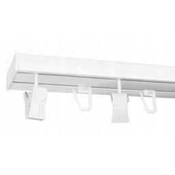 Karnisz Szyna Sufitowa Pcv II-torowa Kpl 380 cm