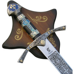 Średniowieczny Miecz Dziewicy Orleańskiej Joanny d''Arc Stal Grawerowany