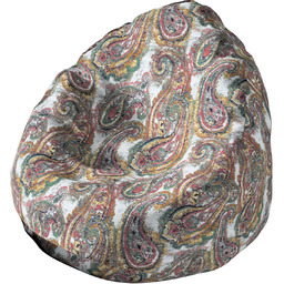 Worek do siedzenia, wielokolorowy paisley na kremowym tle,