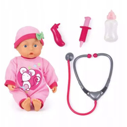 Bayer Lalka Doctor set Doktor 33cm zestaw 93378AA