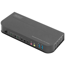 Przełącznik KVM DIGITUS 2 portowy DisplayPort do 1