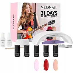 Neonail zestaw do manicure hybrydowego z lampą