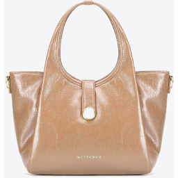 Damski kuferek z imitacji skóry z odpinanym paskiem