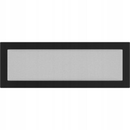 Kratka Wylotowa Wentylacyjna Kominkowa 17x49 Czarna z Siatką