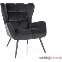 Fotel wypoczynkowy LOUIS VELVET Signal Czarny