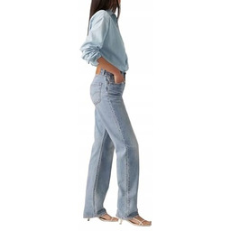 LEVIS DAMSKIE NIEBIESKIE SPODNIE JEANSOWE PROSTE 27/32 6BA