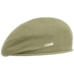 Czapka Baskijska Cotton by Seeberger, jasnooliwkowy, One Size