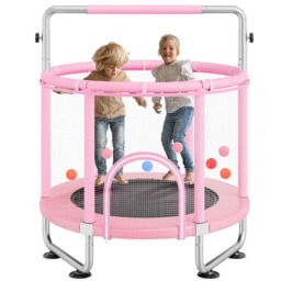 55-calowa trampolina dla dzieci z siatką zabezpieczającą