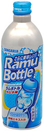 Napój Ramune, japońska oranżada, aluminiowa butelka 500ml -