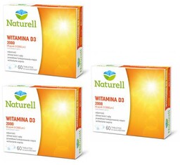 Zestaw 3 x Naturell Witamina D3 2000, 60