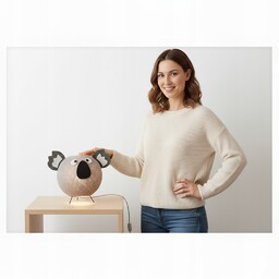 Lampka Nocna Stojąca Biurkowa Miś Koala Cotton Balls