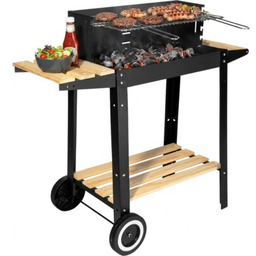 GOCKOWIAK Grill ogrodowy węglowy Paril na kółkach, półki