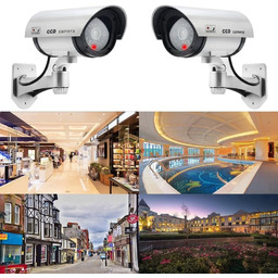 4X Atrapa Kamery Zewnętrznej Led Kamera Monitoringu Dom