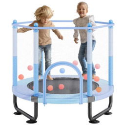 Trampolina dziecięca 60 cali z siatką i koszem