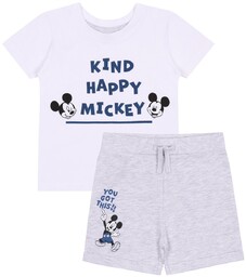 Dresowy komplet niemowlęcy z krótkimi spodenkami Myszka Mickey,
