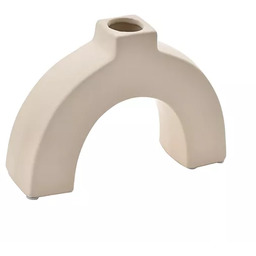 WAZON ceramiczny w kształcie łuku, kremowe wykończenie, nowoczesny