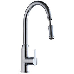 Bateria kuchenna stojąca Omnires Clip chrom wyciągana wylewka