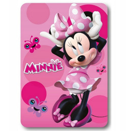 Minnie Mouse koc polarowy miękki 100x140 cm kolorowy