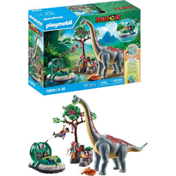 PLAYMOBIL Dinos Spotkanie z Brachiozaurem i Hovercraftem Zestaw
