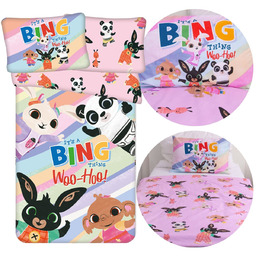 BING Dziewczęca, DWUSTRONNA, bawełniana pościel dla dzieci,