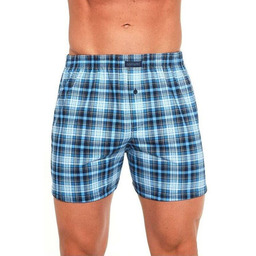 Spodenki męskie Comfort 220 niebieska kratka