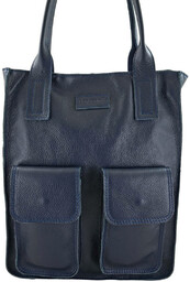 Torba shopper bag do pracy - Granatowa