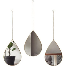 DECANIT Złote lustra do dekoracji ścian, lustra