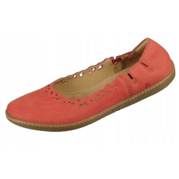 EL NATURALISTA CZERWONE BALERINY SKÓRZANE Z AŻUROWYM WYCIĘCIEM