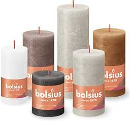 Bolsius Świeca Rustykalna, Wielokolorowy, 6 Sztuk