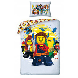 Pościel Dziecięca Młodzieżowa 140x200cm Lego City